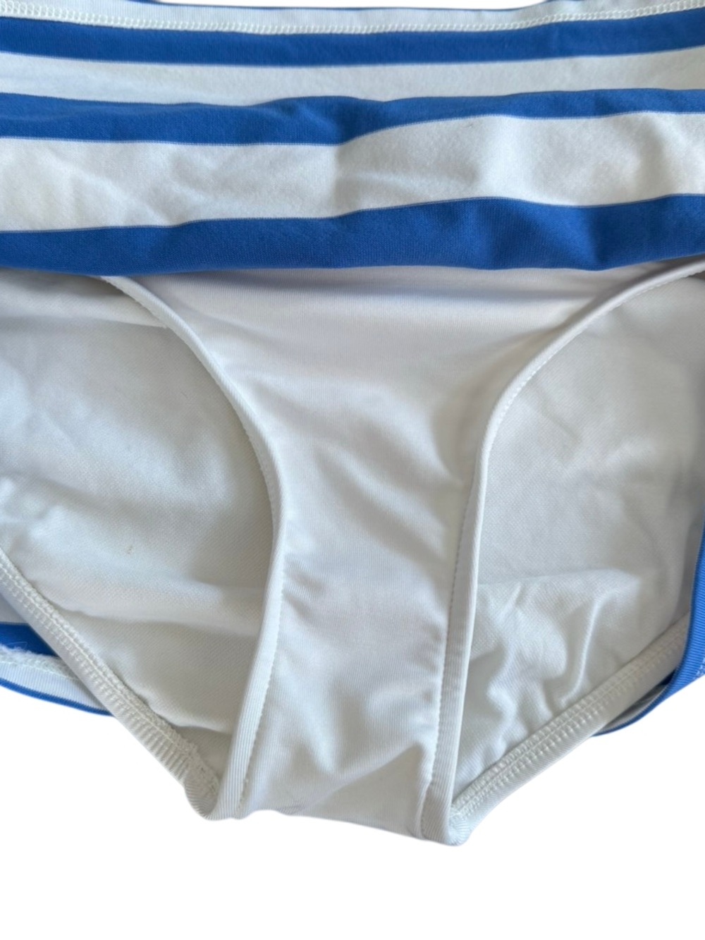 Ralph Lauren Vintage Bikini Skort Two Piece Blue White Stripe Large - Picture 9 of 14